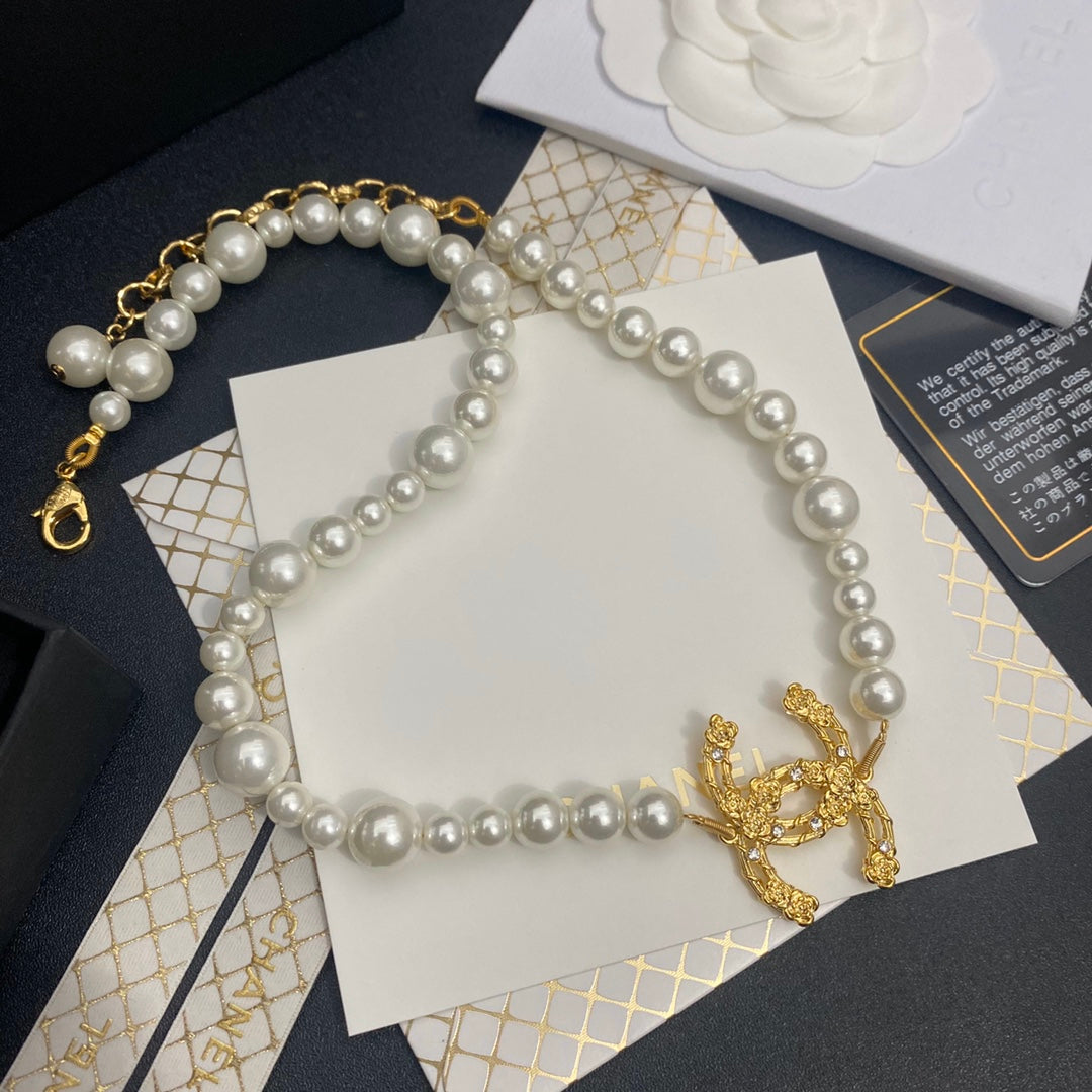 Chanel Irregular Pearl Short Necklace – Luxury Designer Jewelry – product image 1