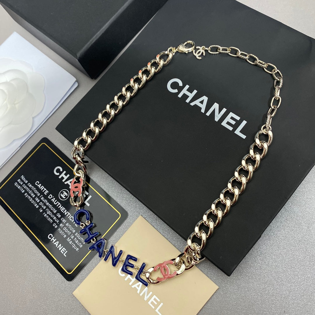 Chanel Large Chain Logo Necklace – Luxury Designer Jewelry – product image 1