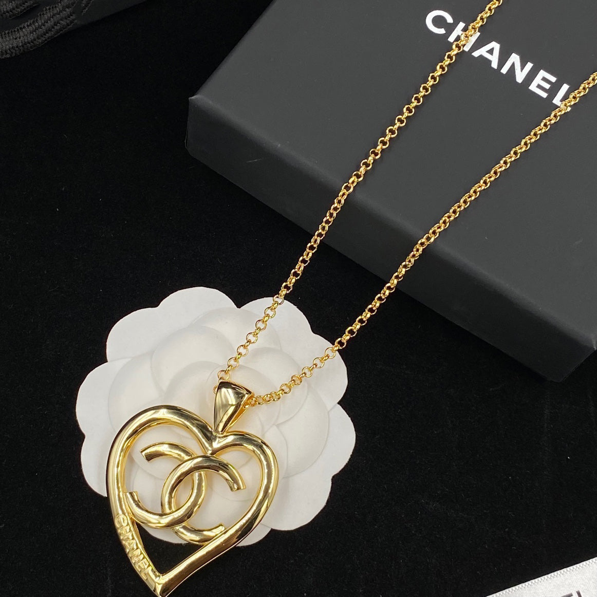 Chanel Large Heart Pendant Necklace – Luxury Designer Jewelry – product image 3
