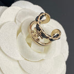 Chanel Leather Gold-Tone Open Ring – Luxury Designer Jewelry – product image 2