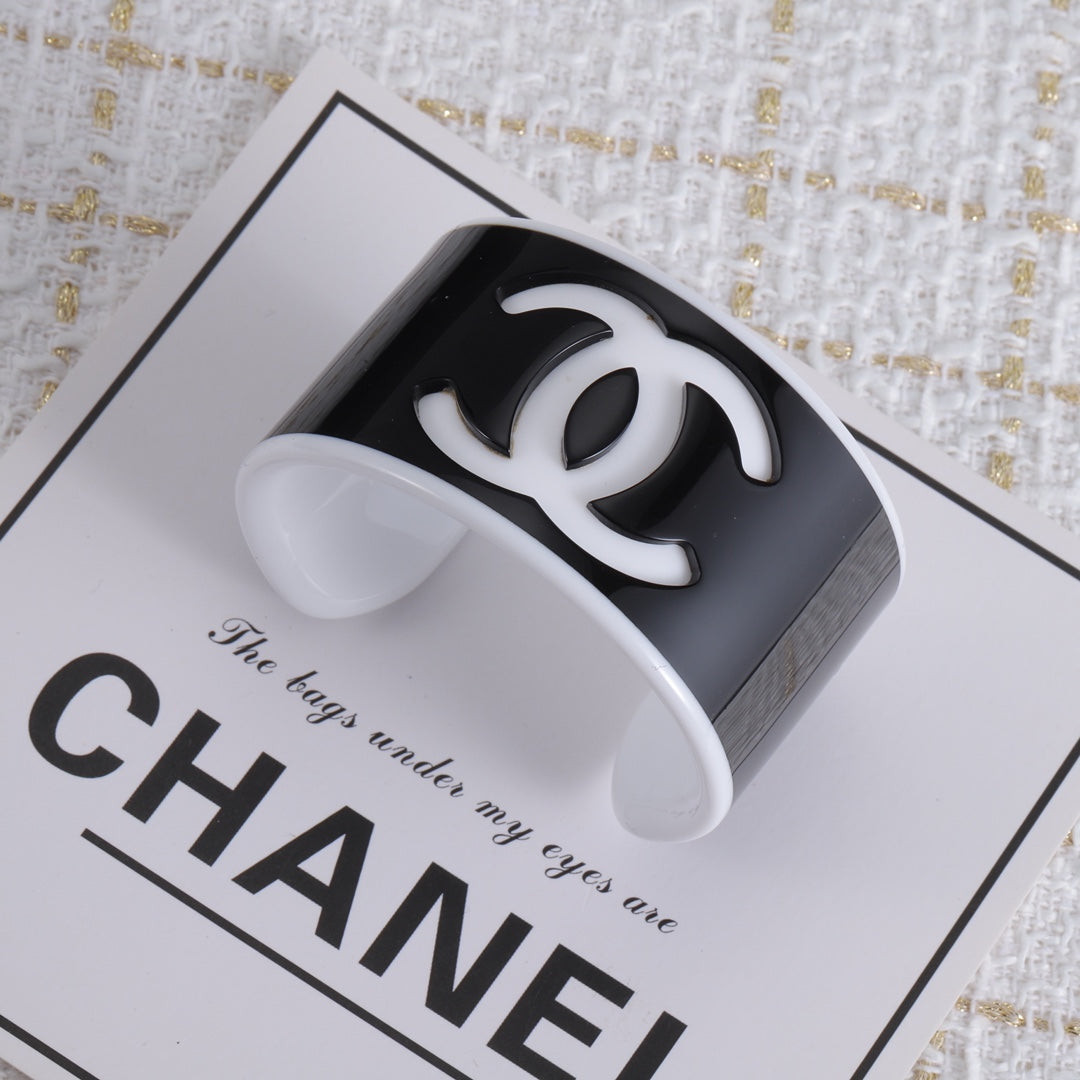 Chanel Logo Acrylic Open Bracelet – Luxury Jewelry – product image 1