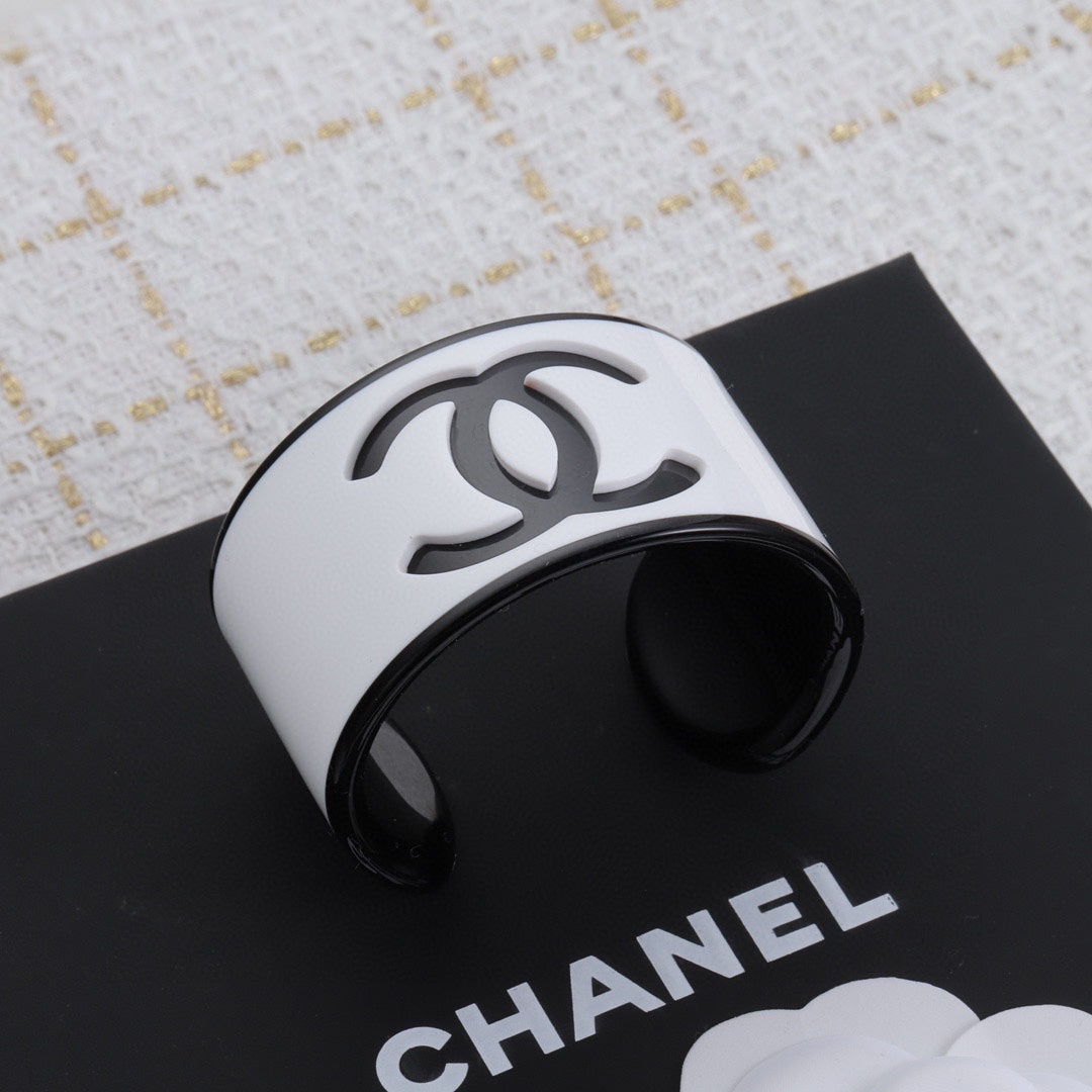 Chanel Logo Acrylic Open Bracelet – Luxury Jewelry – product image 2
