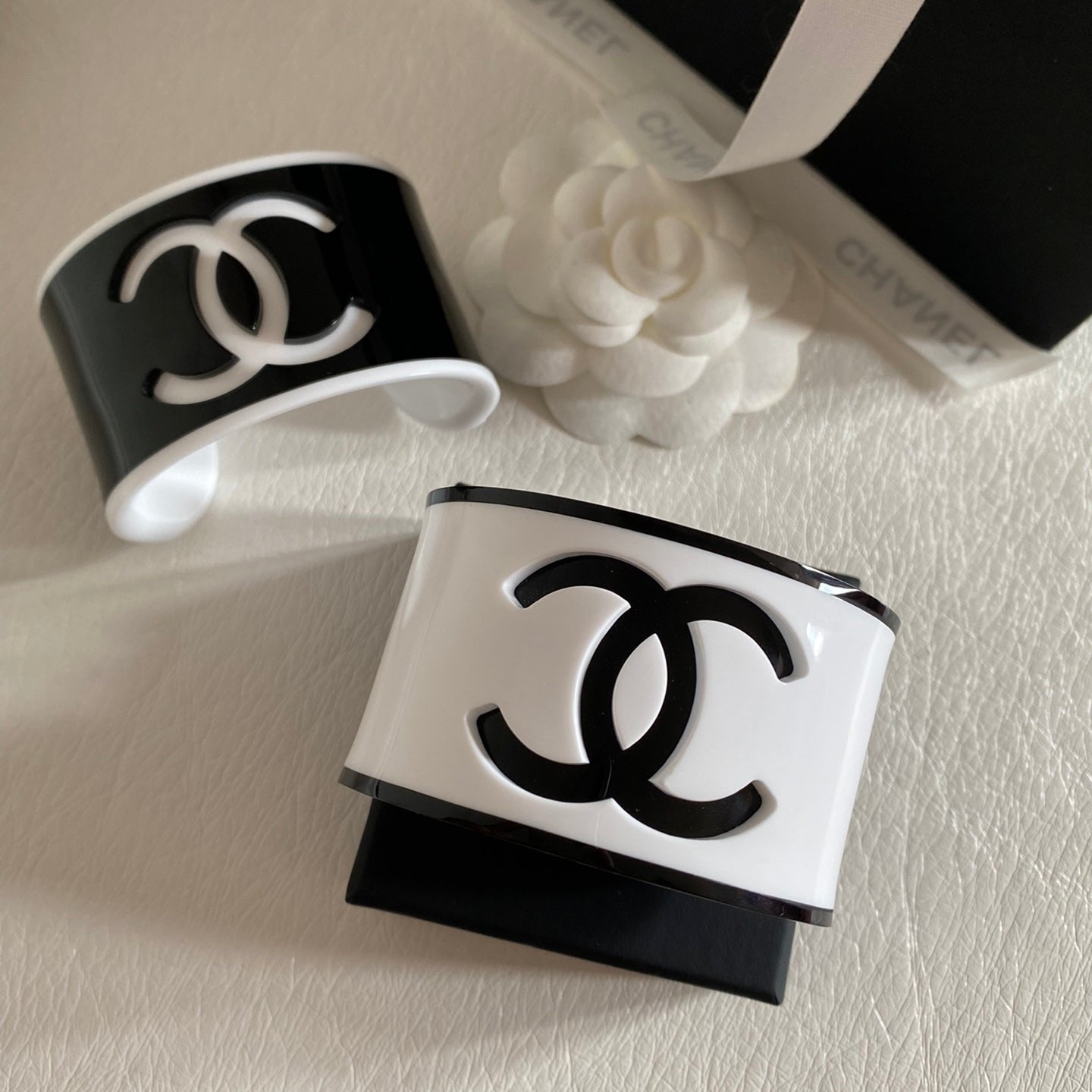 Chanel Logo Acrylic Open Bracelet – Luxury Jewelry – product image 16