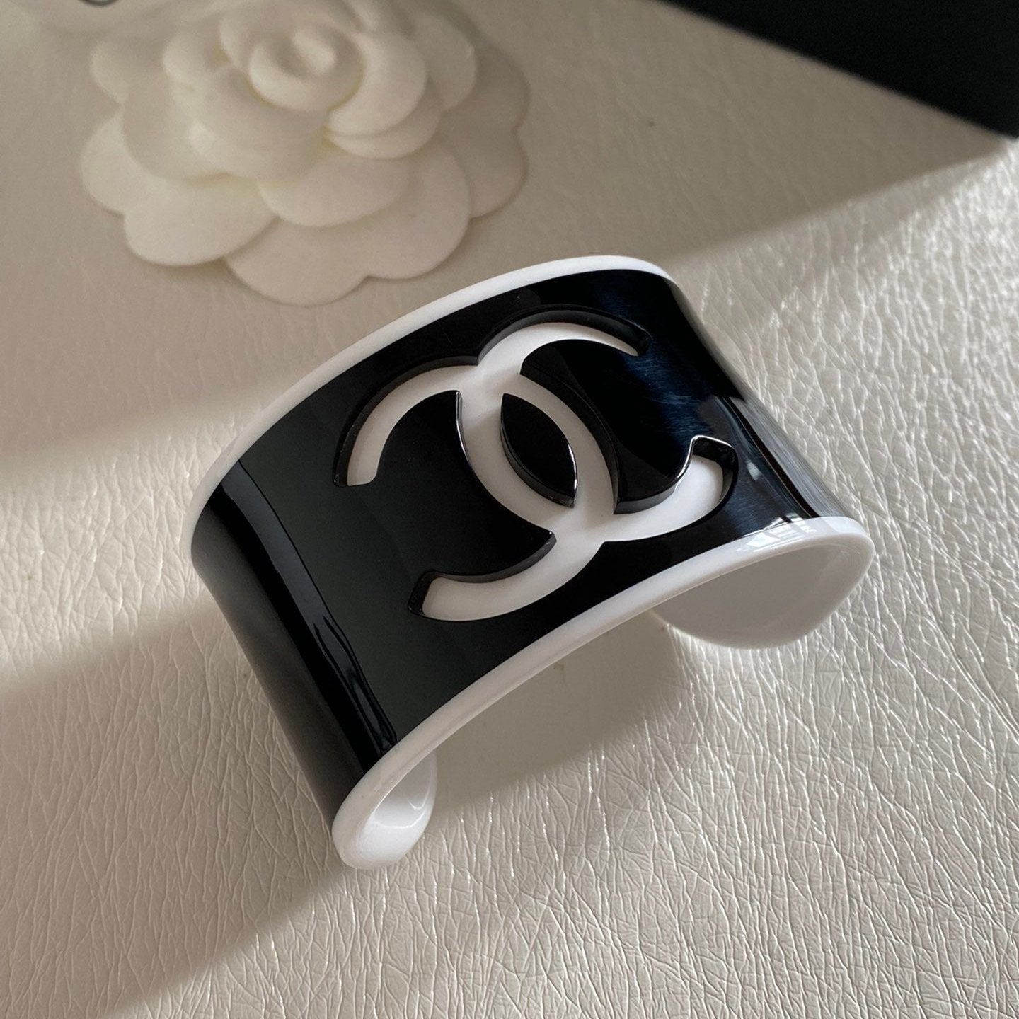 Chanel Logo Acrylic Open Bracelet – Luxury Jewelry – product image 19