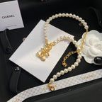 Chanel Logo Pendant Pearl Cookie Necklace – Luxury Designer Jewelry – product image 4