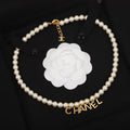 Chanel Pearl Letter Drop Necklace – Luxury Designer Jewelry – product image 1