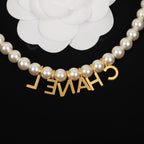 Chanel Pearl Letter Drop Necklace – Luxury Designer Jewelry – product image 6