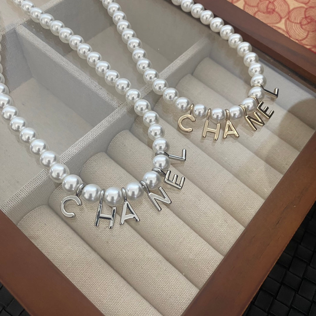 Chanel Pearl Letter Pendant Necklace – Luxury Designer Jewelry – product image 9
