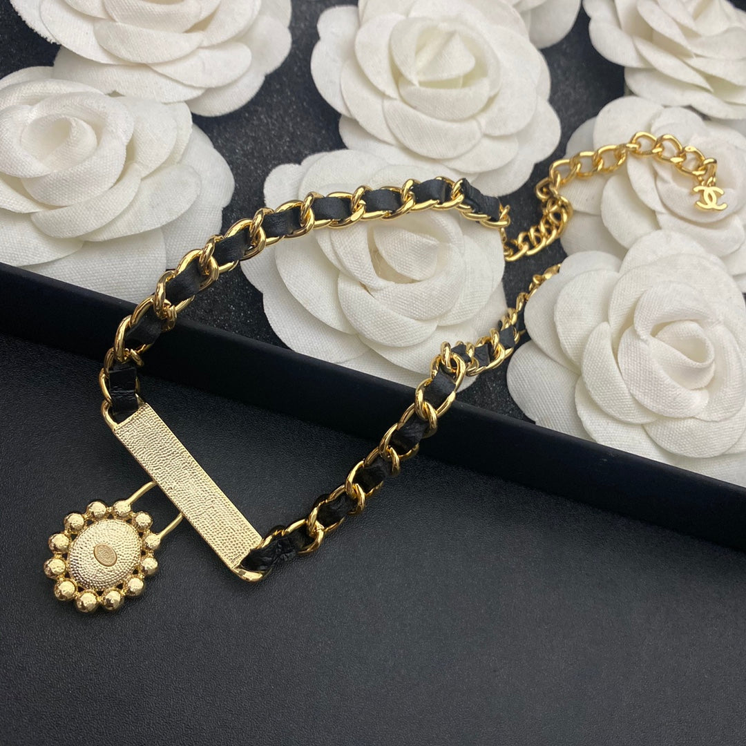 Chanel Pearl Pendant Stranded Leather Necklace – Luxury Designer Jewelry – product image 4