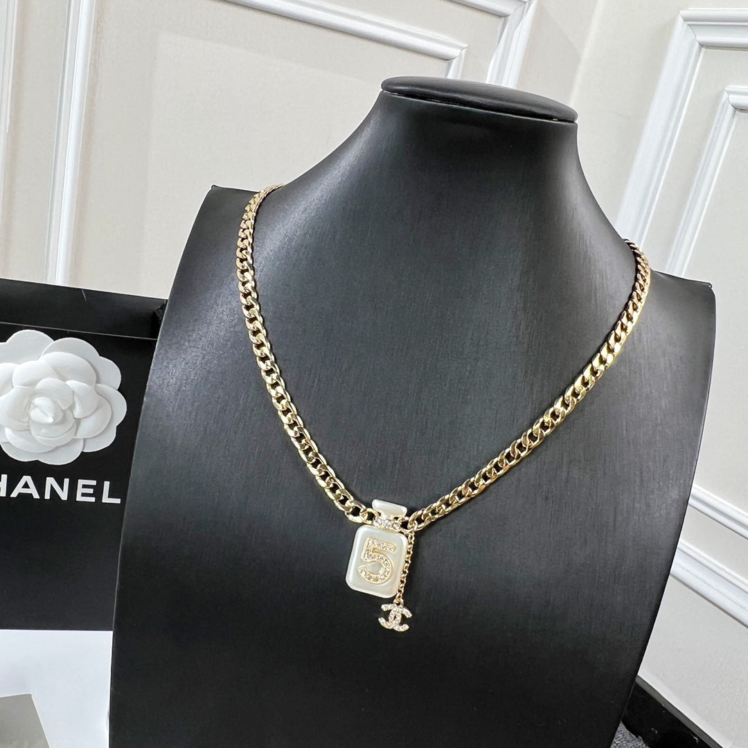 Chanel Pearl Perfume Bottle Necklace – Luxury Designer Jewelry – product image 4