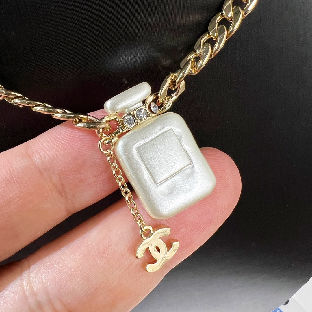 Chanel Pearl Perfume Bottle Necklace – Luxury Designer Jewelry – product image 6