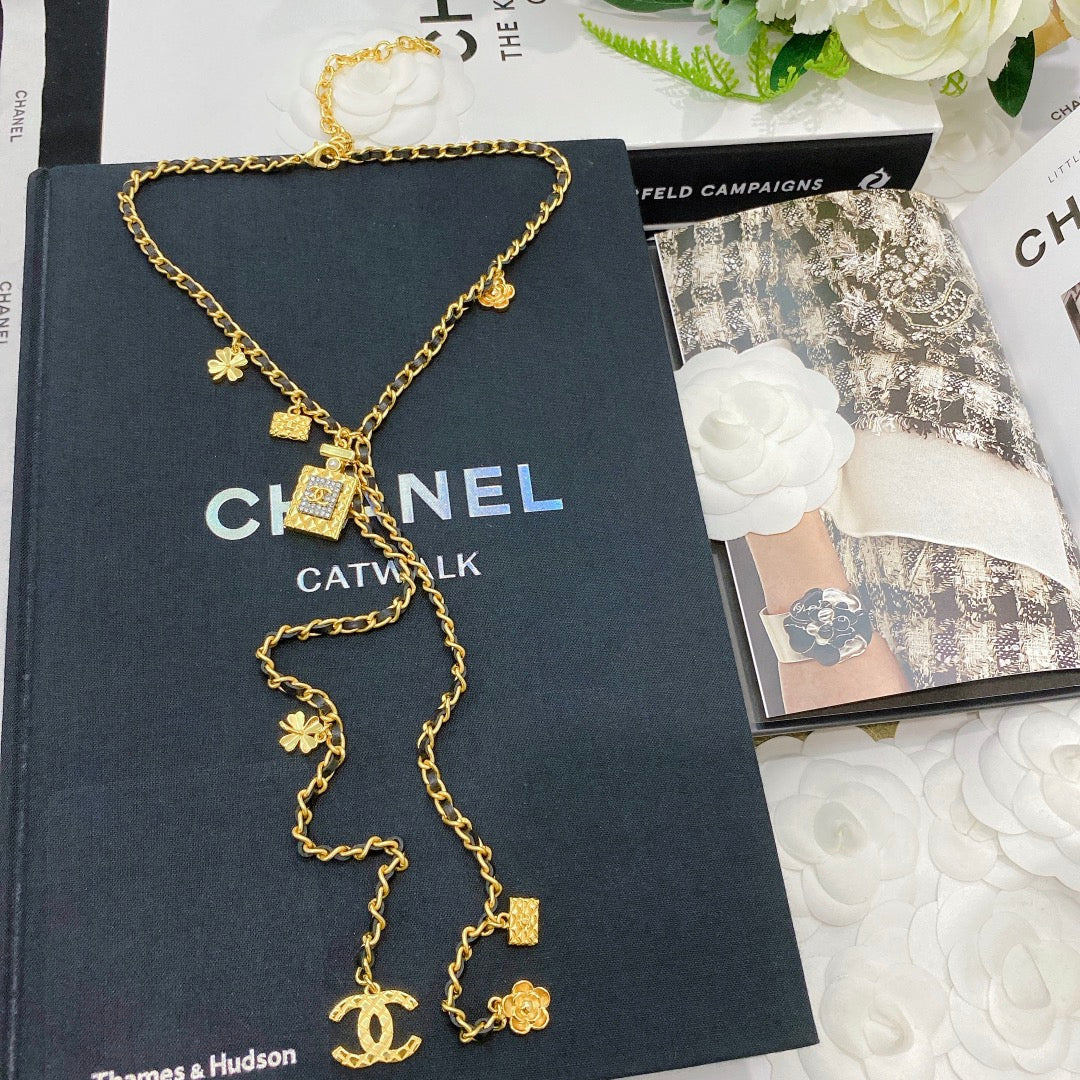 Chanel Perfume Bottle Extra Long Necklace – Luxury Designer Jewelry – product image 2