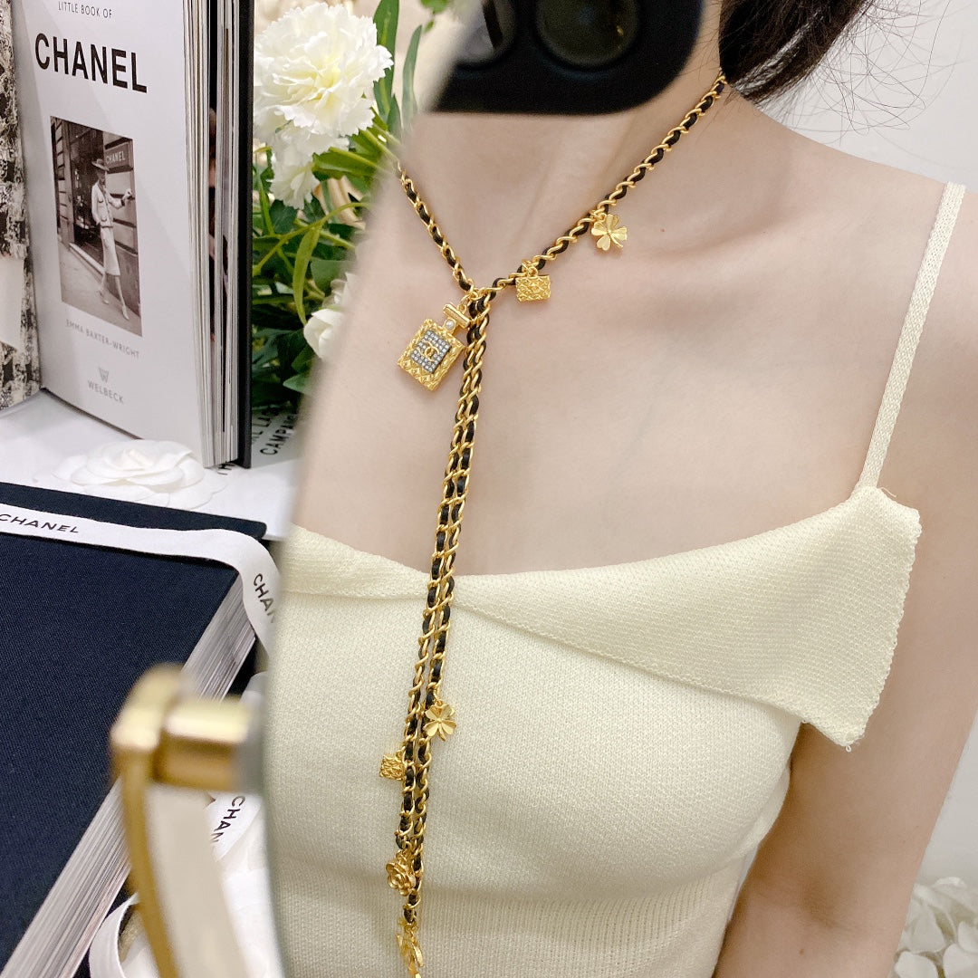 Chanel Perfume Bottle Extra Long Necklace – Luxury Designer Jewelry – product image 6