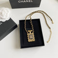 Chanel Perfume Bottle Pendant Leather Necklace – Luxury Designer Jewelry – product image 1