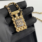 Chanel Perfume Bottle Pendant Leather Necklace – Luxury Designer Jewelry – product image 3