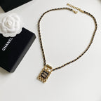 Chanel Perfume Bottle Pendant Leather Necklace – Luxury Designer Jewelry – product image 5