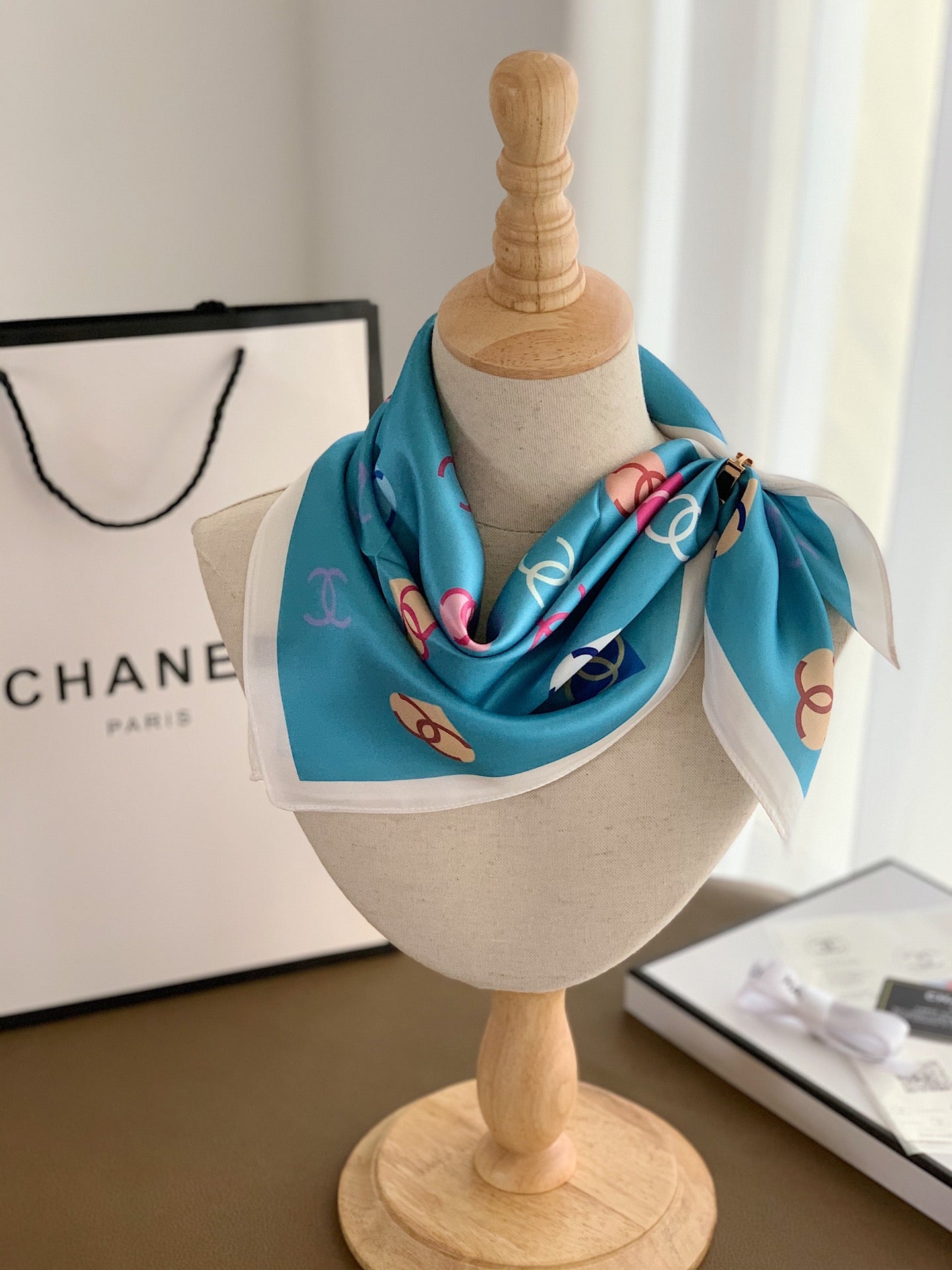 Chanel Premium Woven Square Scarf for Women – product image 12