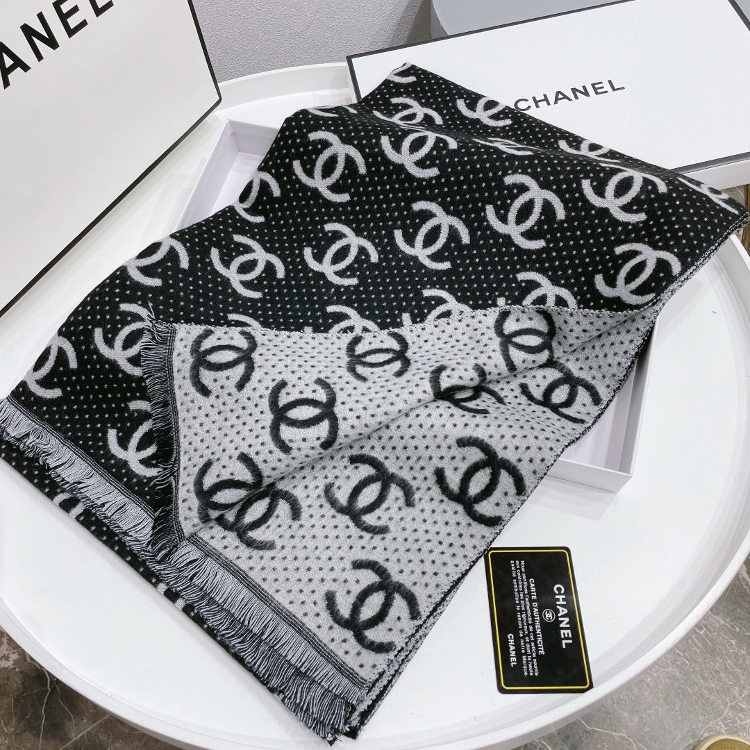 Chanel Premium Woven Temperament Logo Jacquard Small Broken Edge Scarf – product image 10