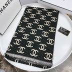 Chanel Premium Woven Temperament Logo Jacquard Small Broken Edge Scarf – product image 11