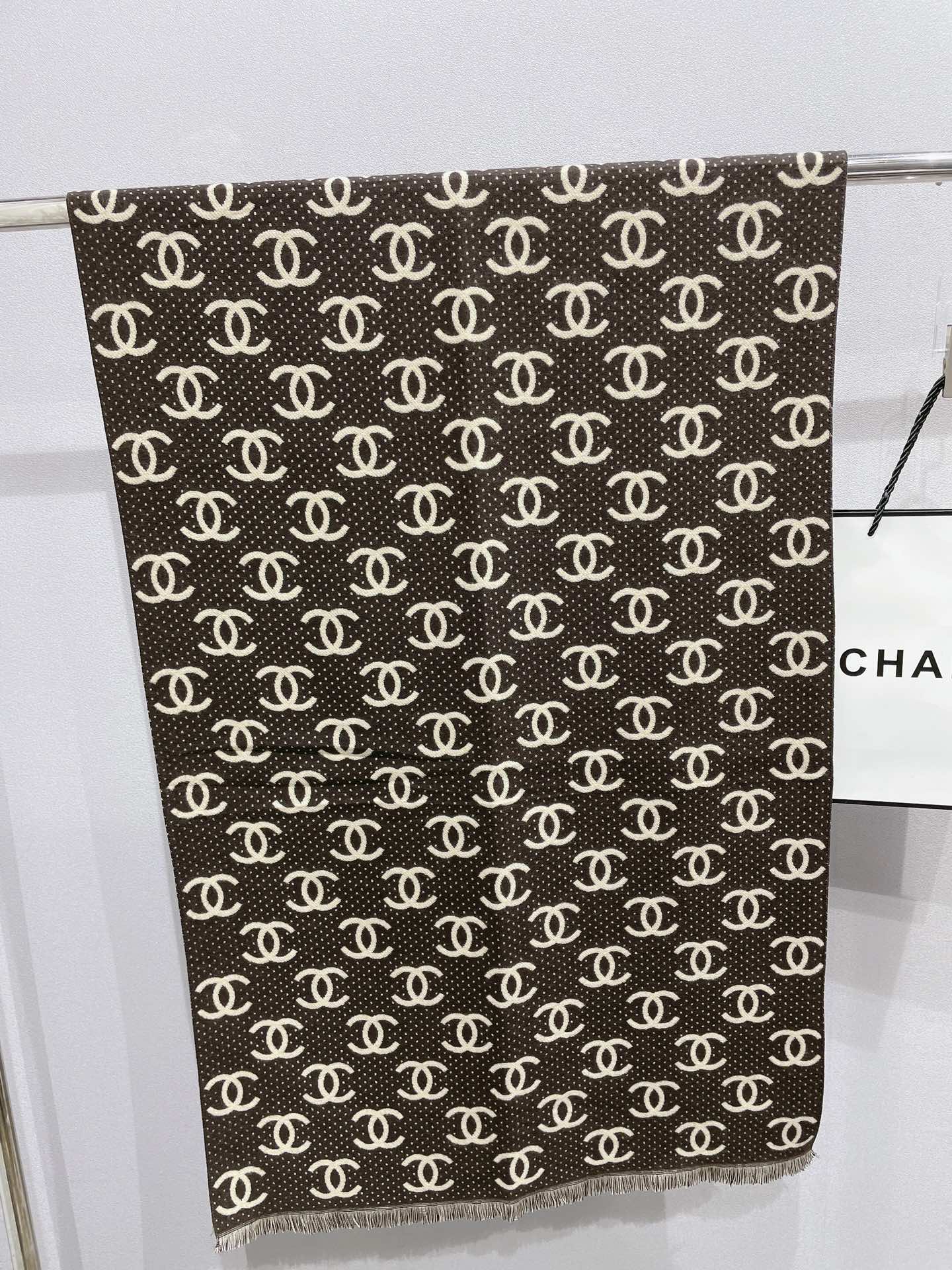 Chanel Premium Woven Temperament Logo Jacquard Small Broken Edge Scarf – product image 21
