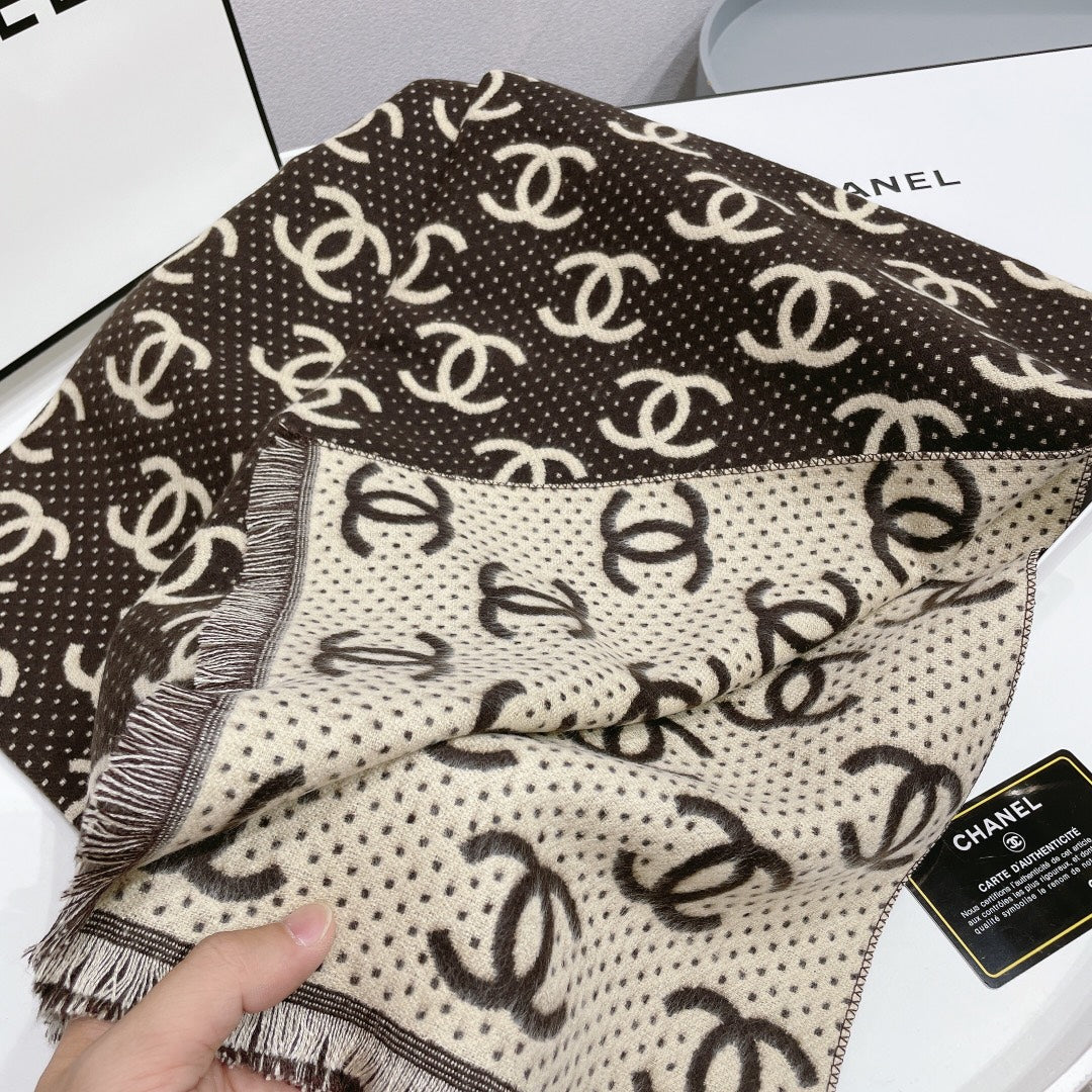 Chanel Premium Woven Temperament Logo Jacquard Small Broken Edge Scarf – product image 23