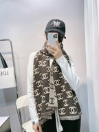 Chanel Premium Woven Temperament Logo Jacquard Small Broken Edge Scarf – product image 24
