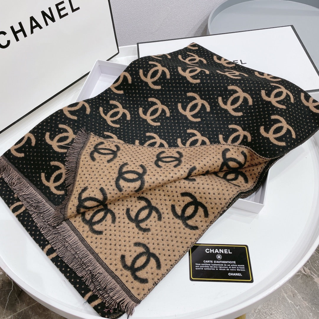 Chanel Premium Woven Temperament Logo Jacquard Small Broken Edge Scarf – product image 25