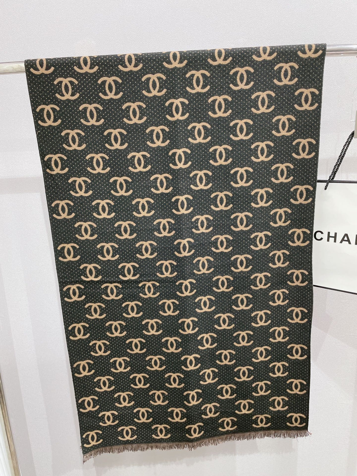 Chanel Premium Woven Temperament Logo Jacquard Small Broken Edge Scarf – product image 27