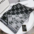 Chanel Premium Woven Temperament Logo Jacquard Small Broken Edge Scarf – product image 3