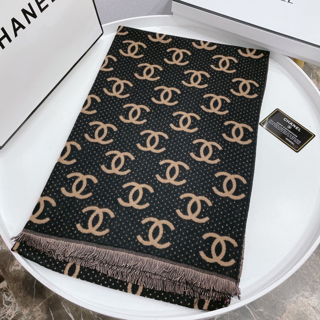 Chanel Premium Woven Temperament Logo Jacquard Small Broken Edge Scarf – product image 6