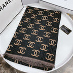 Chanel Premium Woven Temperament Logo Jacquard Small Broken Edge Scarf – product image 7