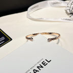 Chanel Quilted Motif Diamonds Open Bracelet – Luxury Jewelry – product image 4