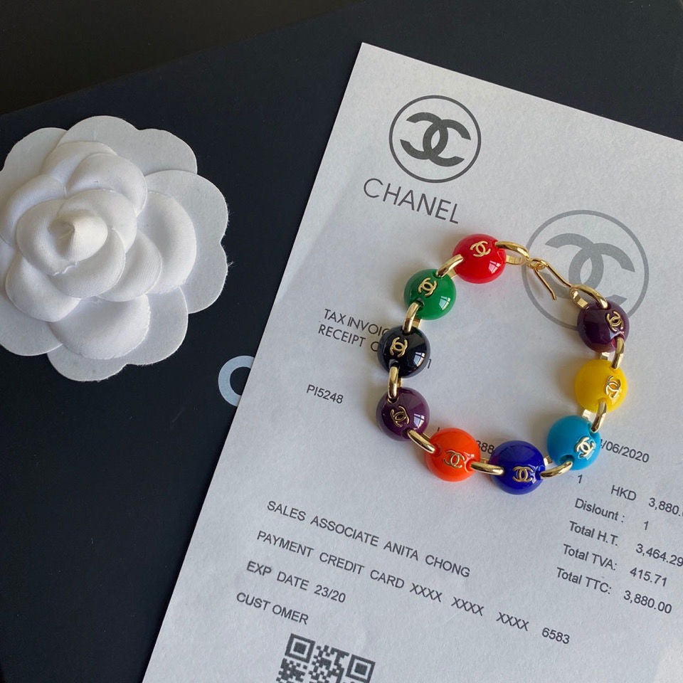Chanel Rainbow Bead Bracelet – Luxury Jewelry – product image 1