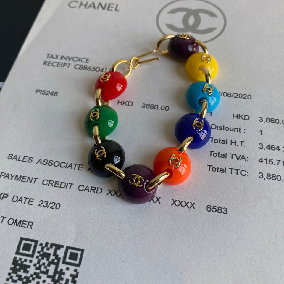 Chanel Rainbow Bead Bracelet – Luxury Jewelry – product image 2