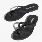 Chanel Rhinestone Logo Flip Flops – slippers product image 11
