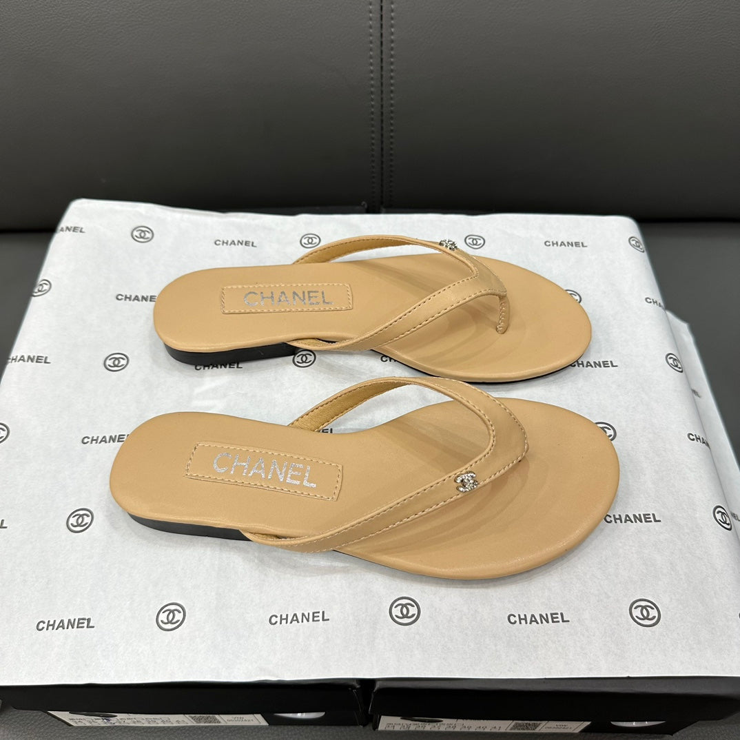 Chanel Rhinestone Logo Flip Flops – slippers product image 14