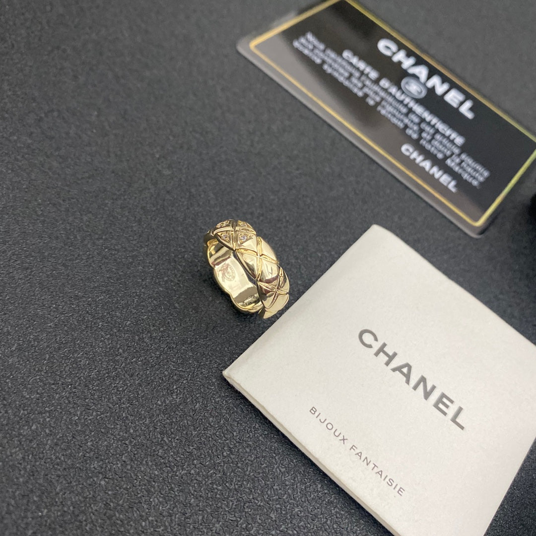 Chanel Rhombus Crystal Open Ring – Luxury Designer Jewelry – product image 3