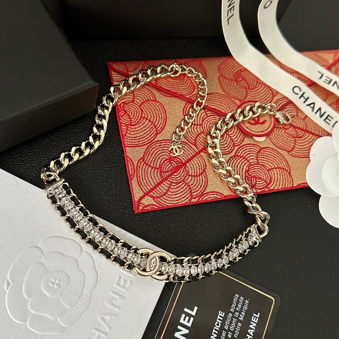 Chanel Shiny Crystal Chunky Necklace – Luxury Designer Jewelry – product image 1