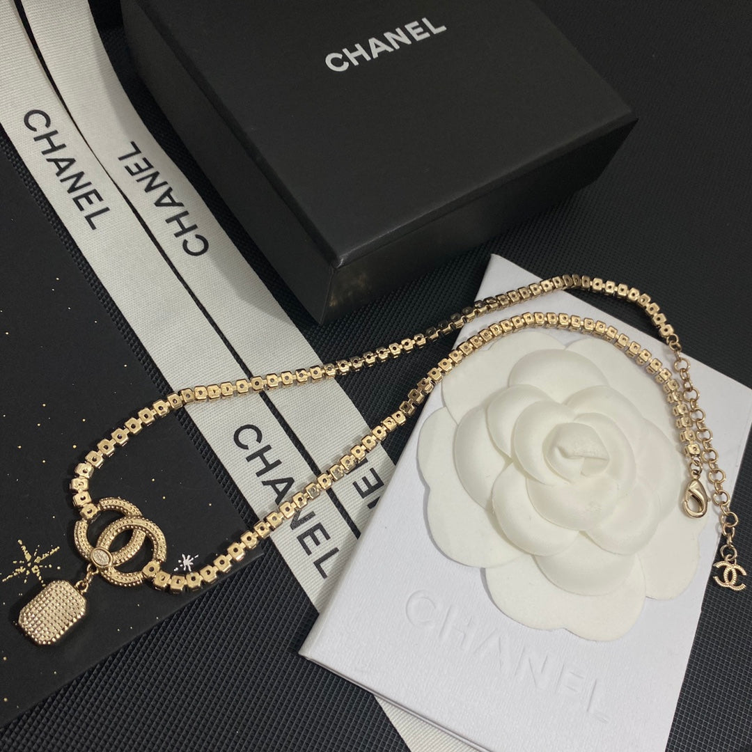 Chanel Square Crystal Crystal Necklace – Luxury Designer Jewelry – product image 4