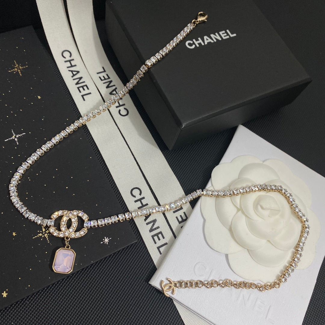 Chanel Square Crystal Crystal Necklace – Luxury Designer Jewelry – product image 5