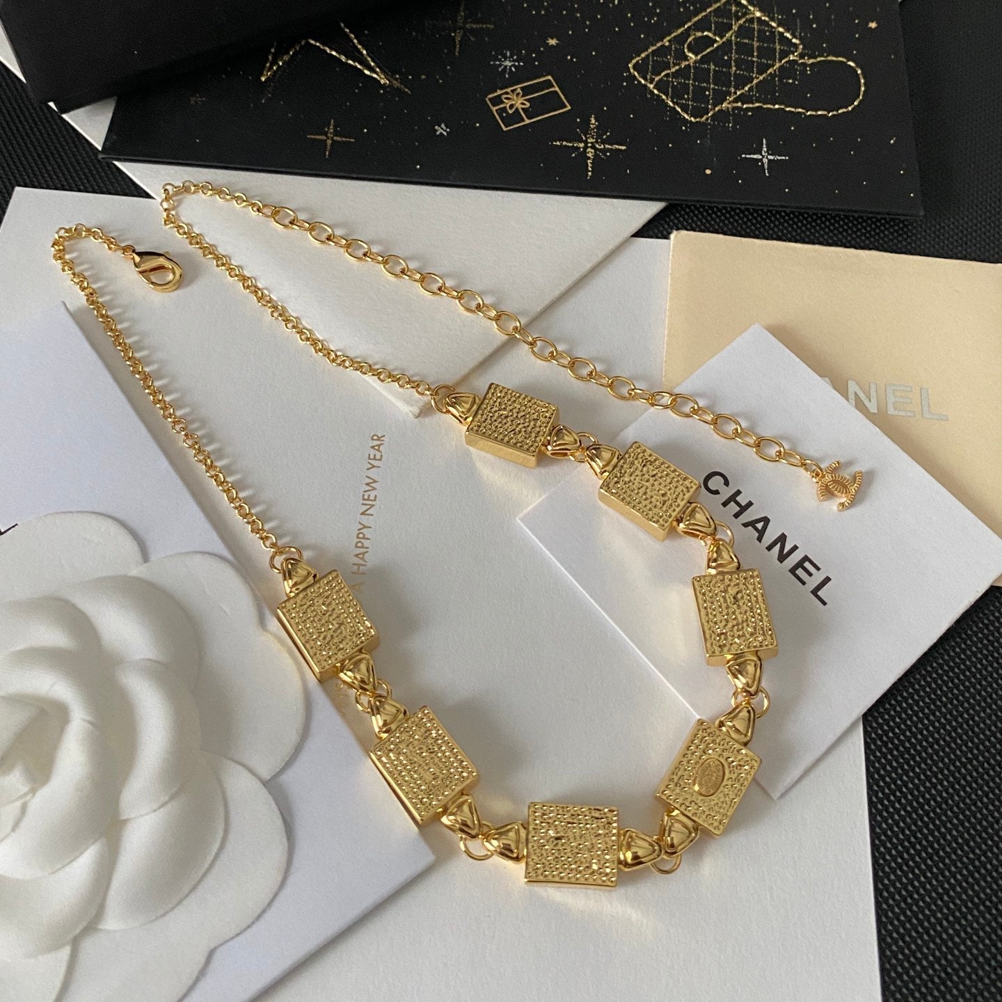 Chanel Square Logo Pendant Necklace – Luxury Designer Jewelry – product image 5