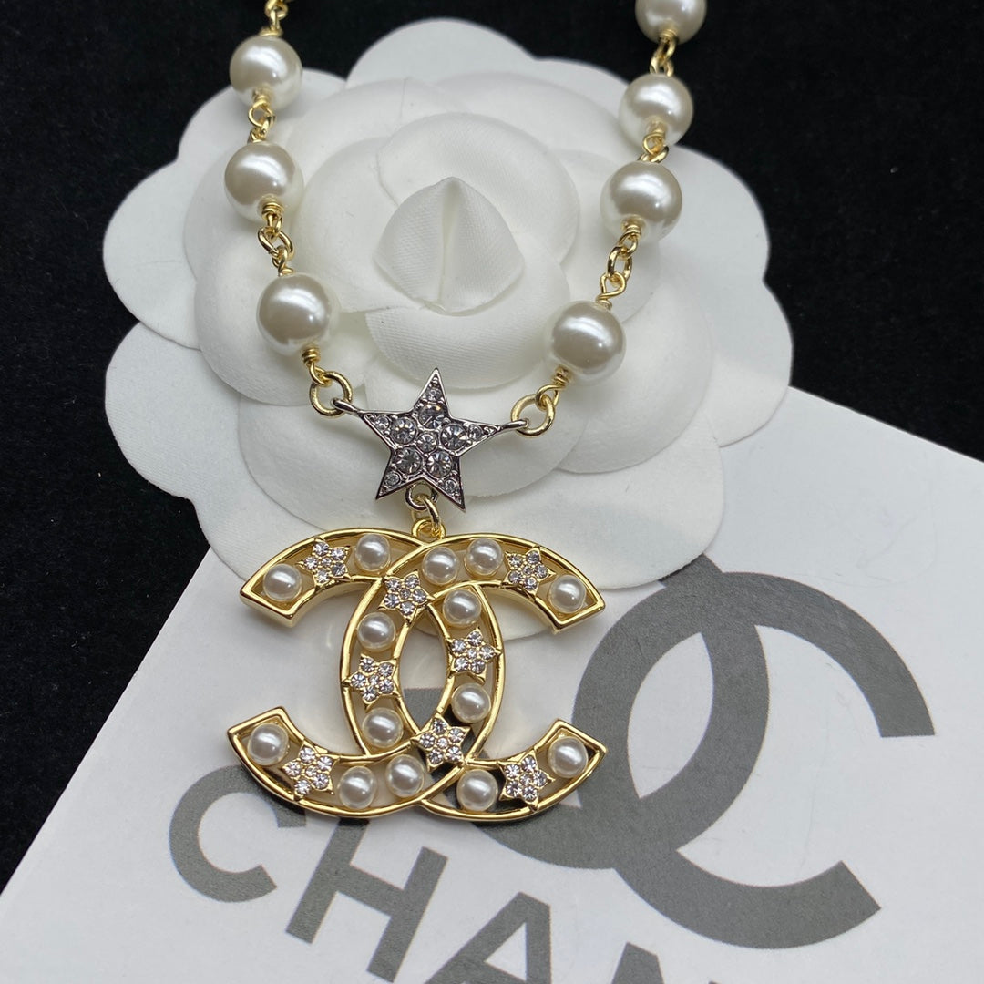 Chanel Star Adjustable Pearl Necklace – Luxury Designer Jewelry – product image 4
