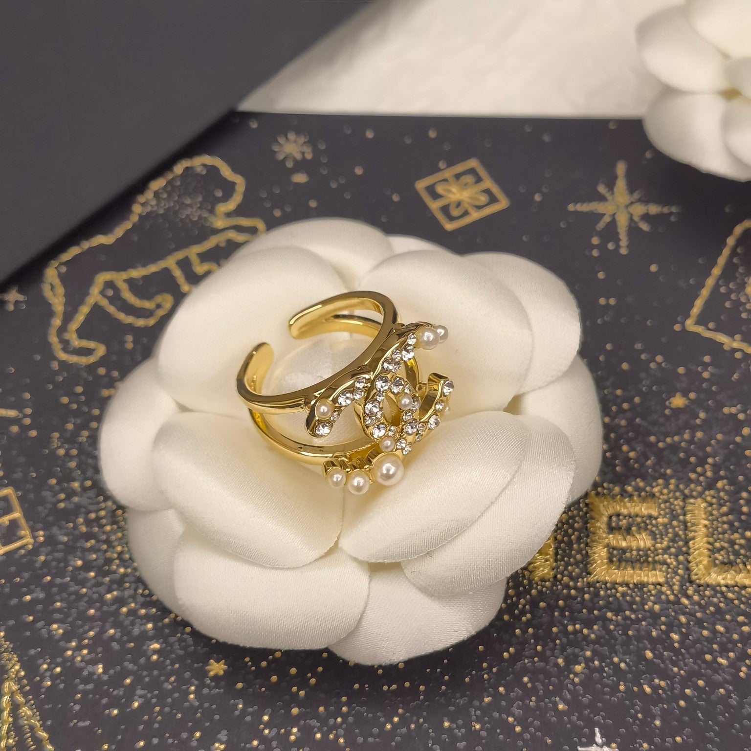 Chanel Statement Pearl Open Ring – Luxury Designer Jewelry – product image 1