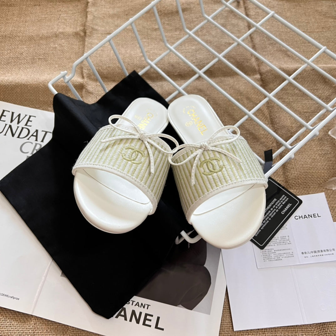 Chanel Sweet Bow Flat Slippers – slippers product image 12