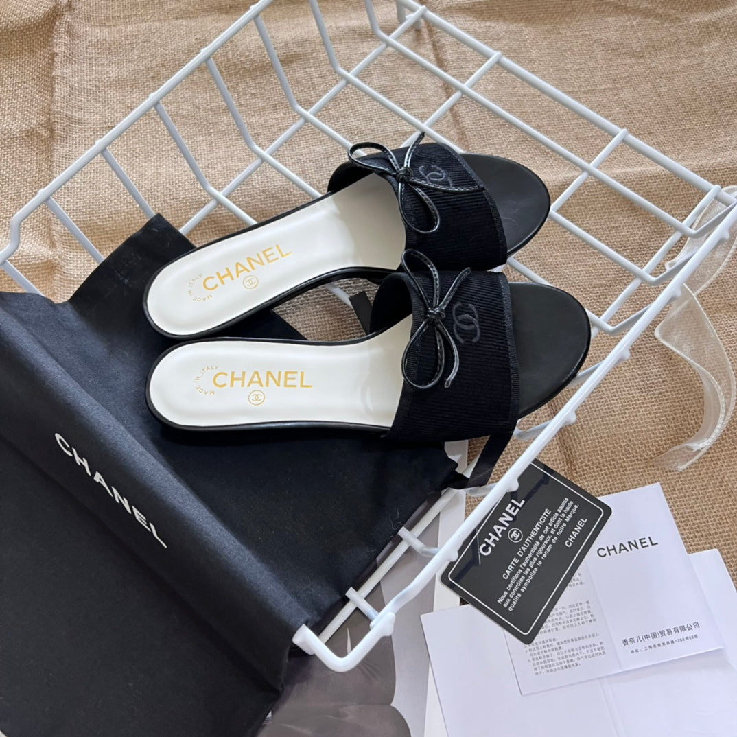 Chanel Sweet Bow Flat Slippers – slippers product image 13