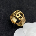 Chanel Vintage Cutout Chain Open Ring – Luxury Designer Jewelry – product image 1