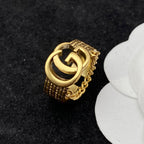 Chanel Vintage Cutout Chain Open Ring – Luxury Designer Jewelry – product image 2