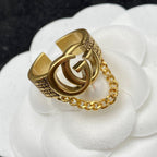 Chanel Vintage Cutout Chain Open Ring – Luxury Designer Jewelry – product image 5