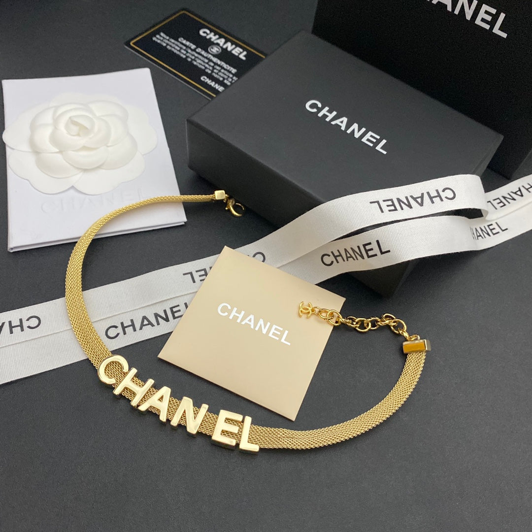 Chanel Vintage Logo Collar Necklace – Luxury Designer Jewelry – product image 2
