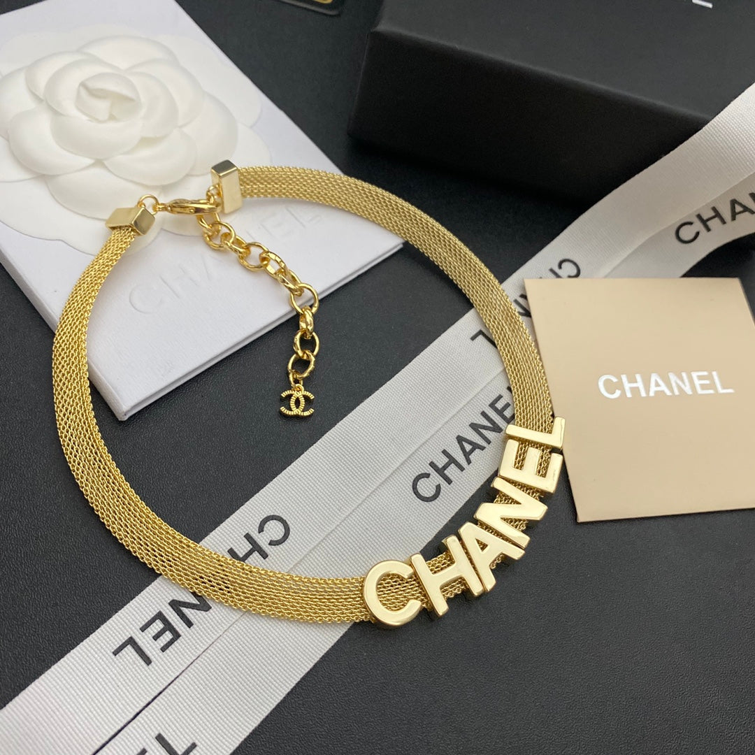 Chanel Vintage Logo Collar Necklace – Luxury Designer Jewelry – product image 3